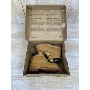 Timberland Toddler's Premium 6-Inch Waterproof Boots Wheat Nubuck Sz 5M Org Box